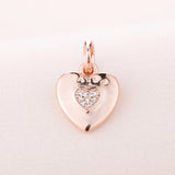 Signature Heart Pendant Charm Rose Beads for Bracelet Making