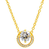 Collier Pave & Beads Shooting Star Family Necklace 925 Sterling Silver