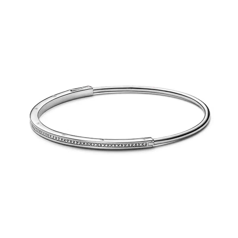 925 Sterling Silver Signature I-D Bangle Bracelet