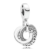 925 Sterling Silver Signature Dangle Charm Fit Bracelet Diy Jewelry