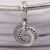 925 Sterling Silver Signature Dangle Charm Fit Bracelet Diy Jewelry