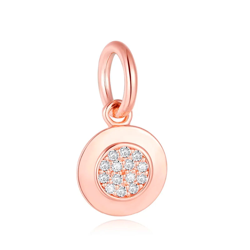 Rose Bead Signature Pendant Charm for DIY Bracelet