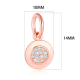 Rose Bead Signature Pendant Charm for DIY Bracelet