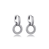 Signature Sparkling Double Hoop Earrings Sterling Silver