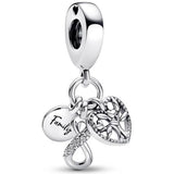 Friendship Cup Of Tea Hat Pendant Beads 925 Sterling Silver Charm