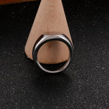 Stainless Steel Signet Ring Classic Hipster Unisex Square Pinky Finger Ring