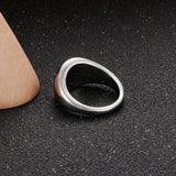 Stainless Steel Signet Ring Classic Hipster Unisex Square Pinky Finger Ring