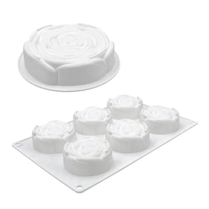 Silicone 6-Hole Flower Rose Cake Mold