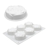 Silicone 6-Hole Flower Rose Cake Mold
