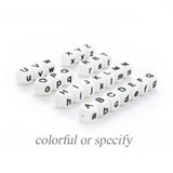 Silicone Alphabet Beads 50pcs BPA-Free for Jewelry Making DIY Teething