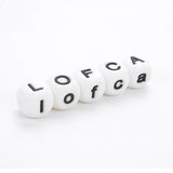 Silicone Alphabet Beads 50pcs BPA-Free for Jewelry Making DIY Teething