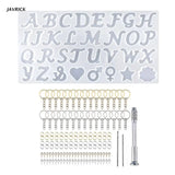 Alphabet Resin Molds Kit Silicone Mold Epoxy Casting Keychain Set