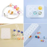 Silicone Sphere Bead Mold with Holes for Jewelry Making