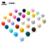 Silicone Beads 14mm Mini Hexagon Teething Necklace Baby Teether BPA Safe