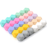 Silicone Beads 14mm Mini Hexagon Teething Necklace Baby Teether BPA Safe