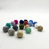 Silicone Icosahedron Teething Beads 50pcs/lot