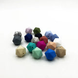 Silicone Icosahedron Teething Beads 50pcs/lot