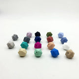 Silicone Icosahedron Teething Beads 50pcs/lot