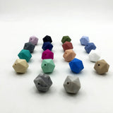 Silicone Icosahedron Teething Beads 50pcs/lot