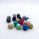 Silicone Icosahedron Teething Beads 50pcs/lot