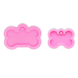 Silicone Bone Shape Pendant Resin Mold Dog Tag Keychain Casting Crafting Tools