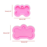 Silicone Bone Shape Pendant Resin Mold Dog Tag Keychain Casting Crafting Tools