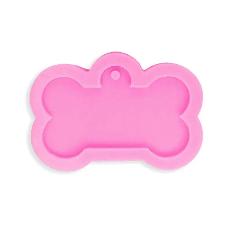 Silicone Bone Shape Pendant Resin Mold Dog Tag Keychain Casting Crafting Tools
