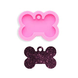 Silicone Bone Shape Pendant Resin Mold Dog Tag Keychain Casting Crafting Tools