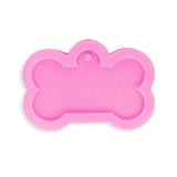 Silicone Bone Shape Pendant Resin Mold Dog Tag Keychain Casting Crafting Tools