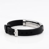 Personalized Silicone Bracelet Stainless Steel Custom Name Lettering Number Text