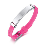 Silicone Bracelets Engraving Emergency Reminder Jewelry