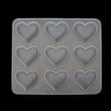 9-Cavity Heart-Shaped Silicone Cake Mold Baking Pan