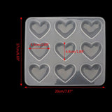 9-Cavity Heart-Shaped Silicone Cake Mold Baking Pan