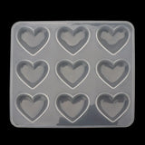 9-Cavity Heart-Shaped Silicone Cake Mold Baking Pan