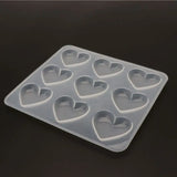 9-Cavity Heart-Shaped Silicone Cake Mold Baking Pan