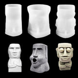 3D Moai Statue Silicone Mold for DIY Aromatherapy Candle Soap Making