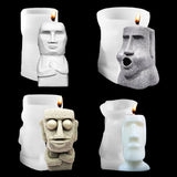 3D Moai Statue Silicone Mold for DIY Aromatherapy Candle Soap Making