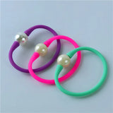 10PCS Silicone Candy Pearl Bracelet Necklace Rubber Wrist Jewelry