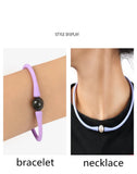 10PCS Silicone Candy Pearl Bracelet Necklace Rubber Wrist Jewelry