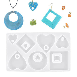 Silicone Casting Mods For DIY Resin Jewelry Pendants Earring