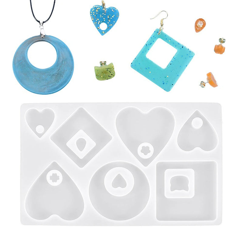 Silicone Casting Mods For DIY Resin Jewelry Pendants Earring