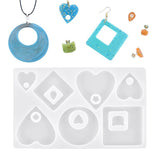 Silicone Casting Mods For DIY Resin Jewelry Pendants Earring