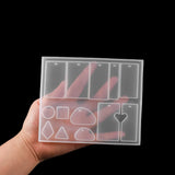 Silicone Resin Jewelry Making Mold 13 Shapes Pendants Clay Epoxy