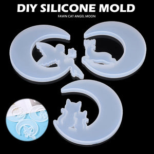 Silicone Casting Mould Cat Deer Moon Couple Resin Epoxy Mold