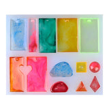 Silicone Casting Resin Molds Jewelry Pendants DIY Clay Epoxy 13 Shape Mold