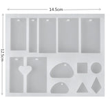 Silicone Casting Resin Molds Jewelry Pendants DIY Clay Epoxy 13 Shape Mold