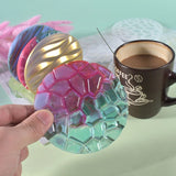 Silicone Coaster Mold with Patterns for Epoxy Resin Casting