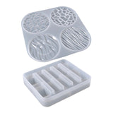 Silicone Coaster Mold with Patterns for Epoxy Resin Casting