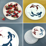 Small Koi Round-Shaped Jewelry Dish Silicone Coaster Mold