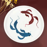 Small Koi Round-Shaped Jewelry Dish Silicone Coaster Mold